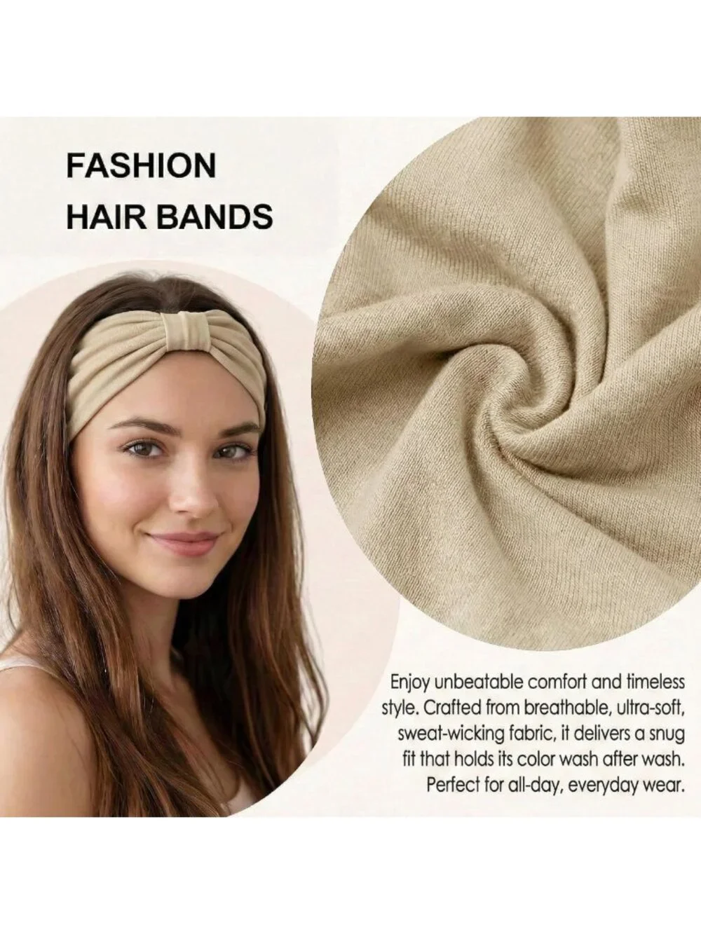6 Pack Wide Knotted Headbands for Women - Fashionable Hair Accessories Daily Use